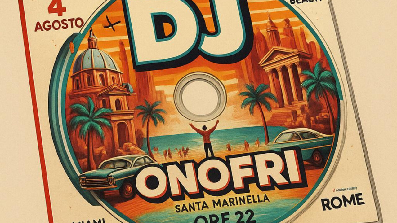 LA MUSICA ‘70, ‘80 E ‘90 DI DJ ONOFRI SBARCA A SANTA MARINELLA